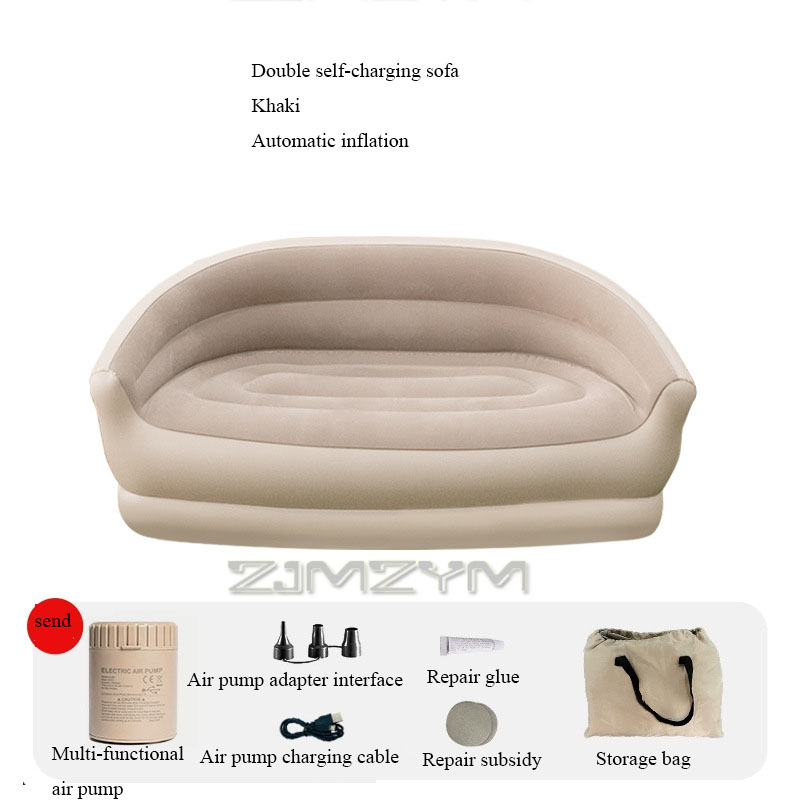 Outdoor Camping Lounge Chairs - Automatische opblaasbare luie bank, opvouwbare campingstoel