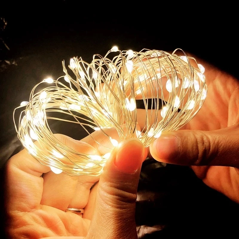 Outdoor Camping Lights String - Koperdraad USB LED-lichtslingers Garland Fairy String