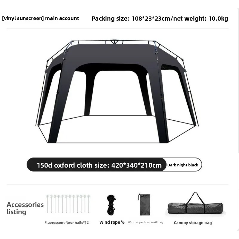 Camping Zelt Outdoor - Pentagonale snel-openende luifel tent voor kamperen,