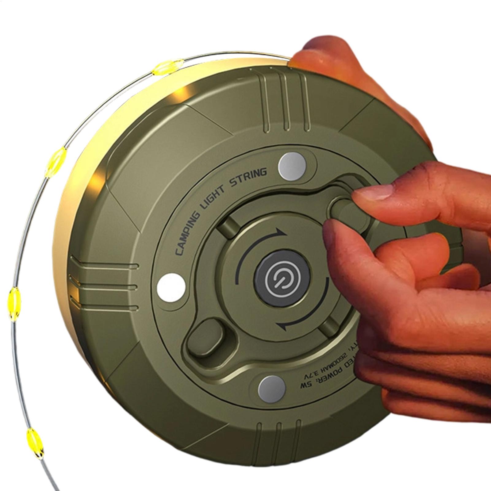 Outdoor Camping Lights String - Intrekbare Camping Lichtsnoeren 2600mAh met Haak