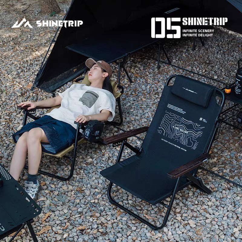 Outdoor Camping Lounge Chairs - ShineTrip Outdoor Opvouwbare Lounge Stoel Draagbare