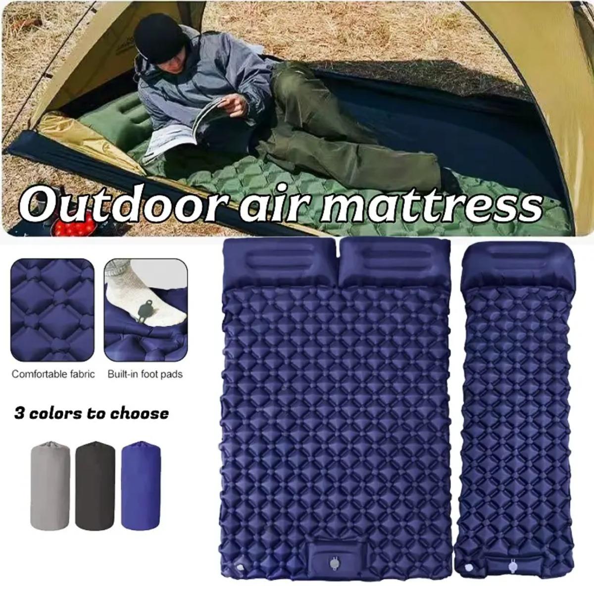 Outdoor Camping Rug - Enkel- en dubbel opblaasbaar luchtbed, opvouwbaar