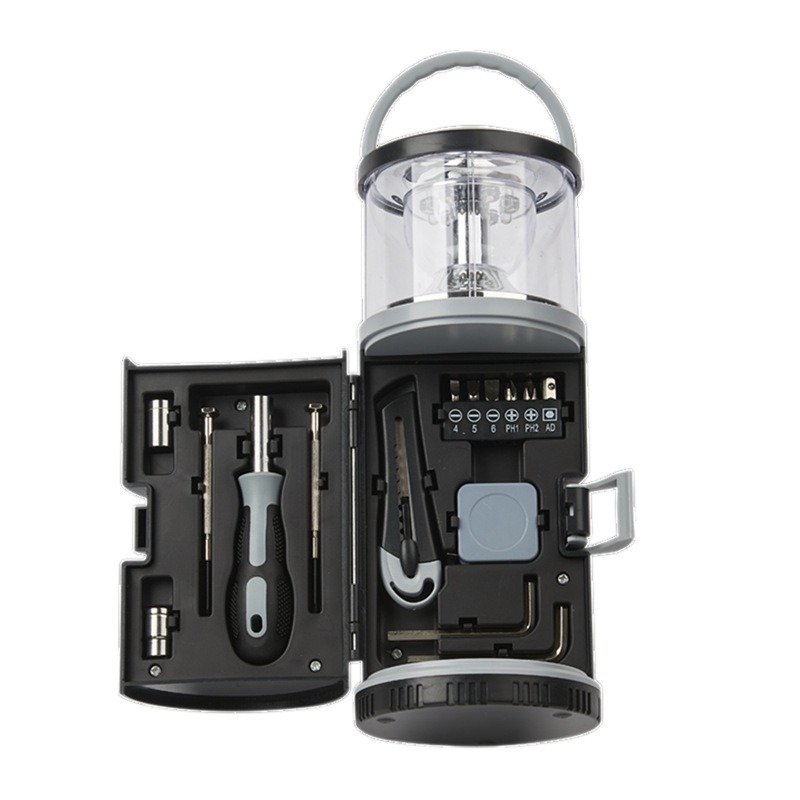Outdoor Y Camping - Campinglantaarn met handgereedschapset Draagbare LED-noodverlichting Multifunctionele