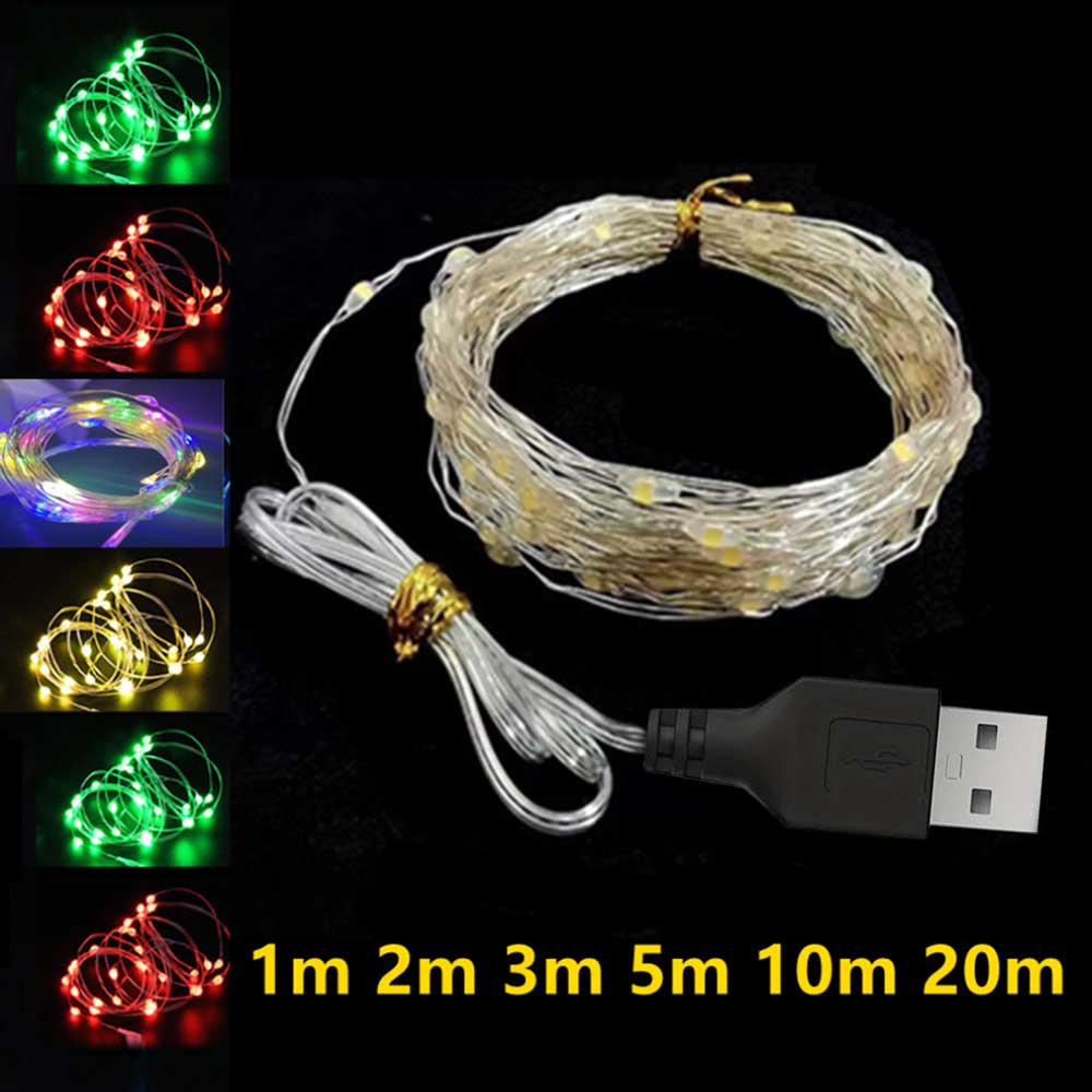 Outdoor Camping Lights String - 20m USB LED-lichtslingers Fairy Lichtslingers Warm