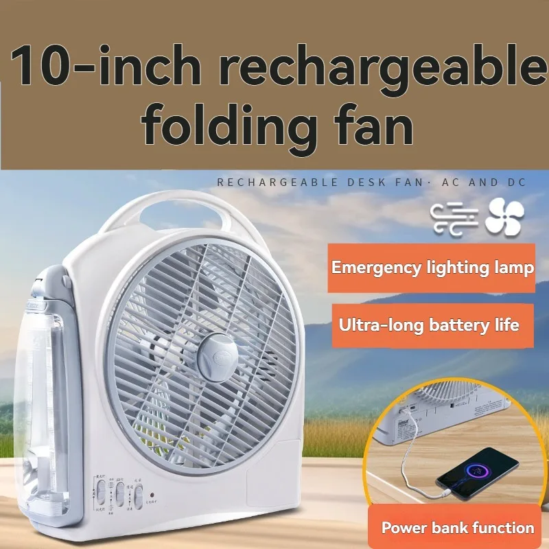 Draagbare 10 inch energiebespa - Outdoor Camping Fans recensie en prijs