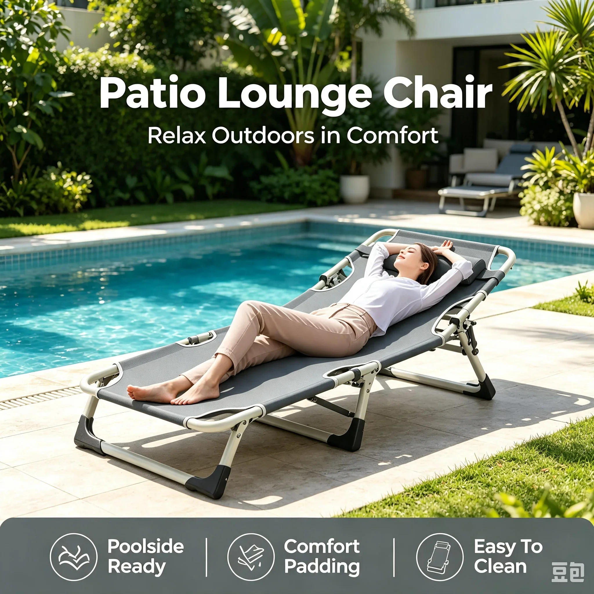 Kantoorlunch-ligstoel, opklapb - Outdoor Camping Lounge Chairs recensie en prijs