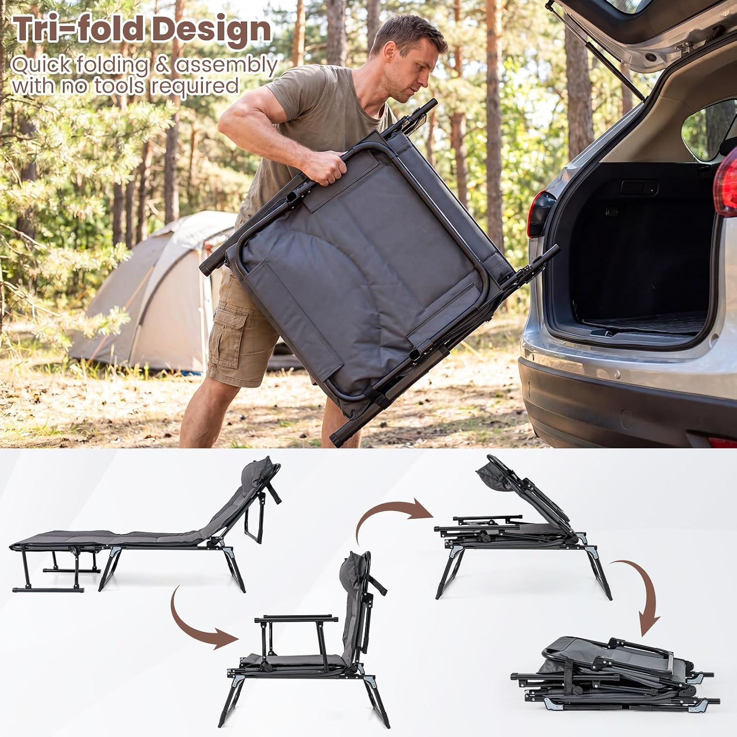 Opvouwbare loungeset van 2, ve - Outdoor Camping Lounge Chairs recensie en prijs