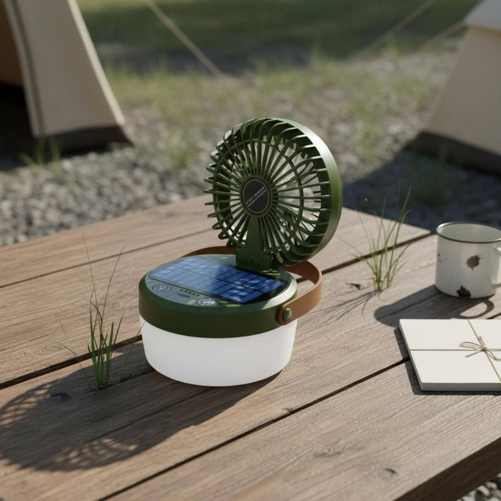 Zonne-campingventilatorlantaar - Outdoor Camping Fans recensie en prijs