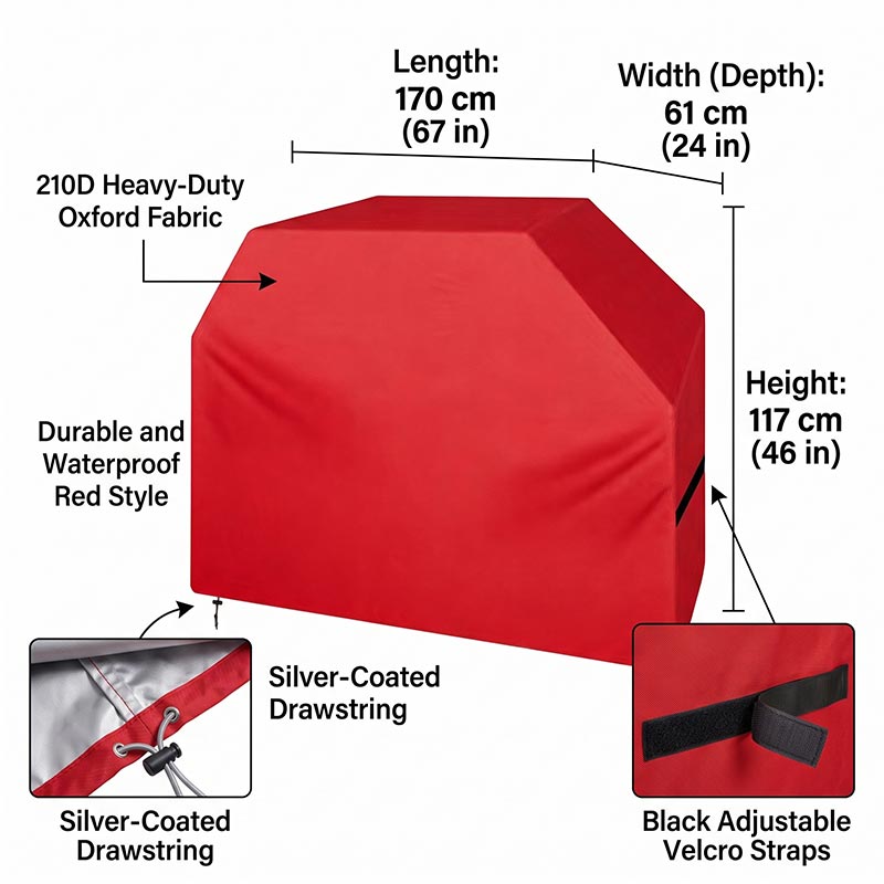 210D BBQ-afdekking, stofdicht, - Outdoor Camping Stove recensie en prijs