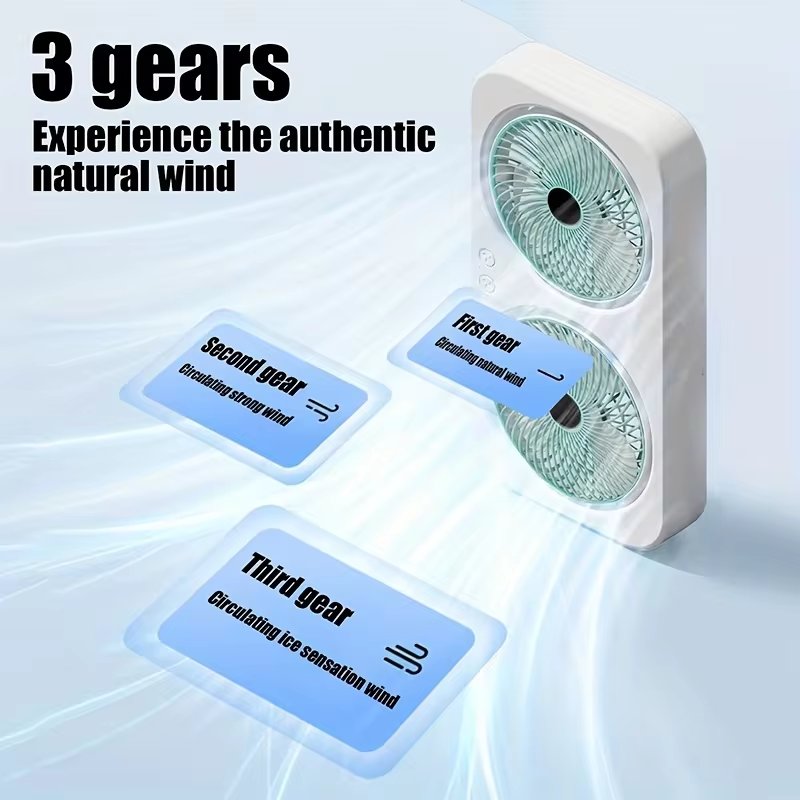 Dubbele USB-ventilator met 360 - Outdoor Camping Fans recensie en prijs