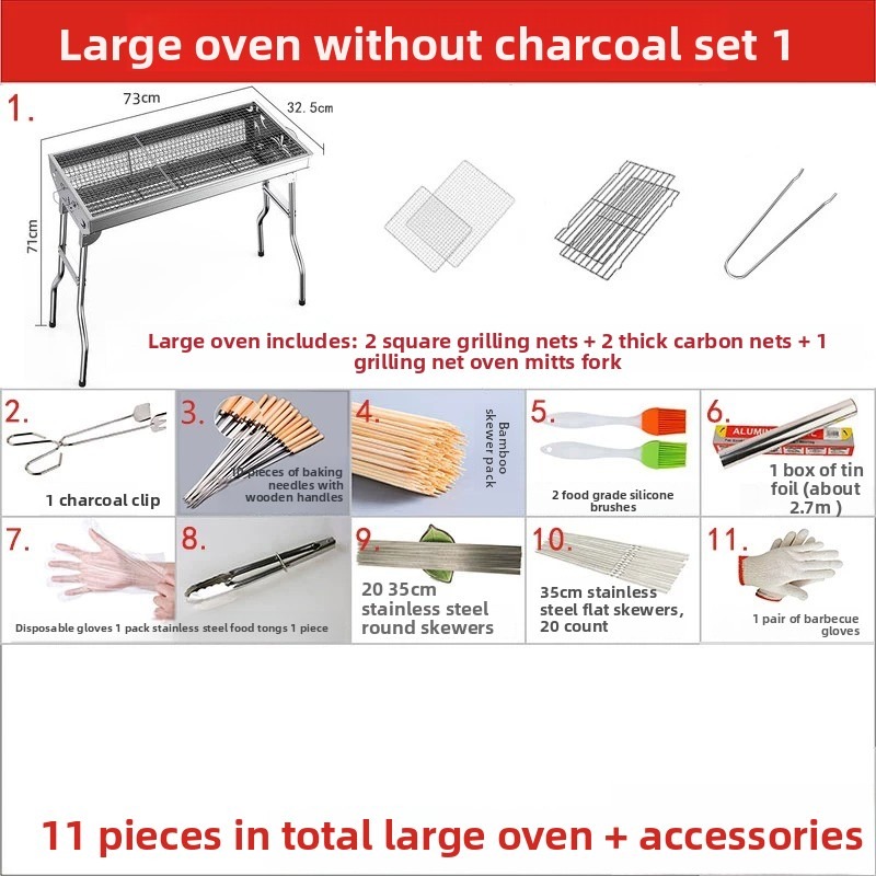 Grote opvouwbare houtskoolbarb - Outdoor Camping Stove recensie en prijs